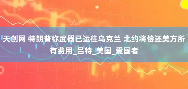 天创网 特朗普称武器已运往乌克兰 北约将偿还美方所有费用_吕特_美国_爱国者